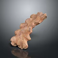 Wooden Stone Decorative Piece With Natural Texture Irregular Shape And Rough Surface