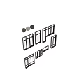 Modern Casement Window Design With Black Frame And Clear Glass Panels