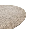 Round Textured Area Rug In Neutral Tones For Home Decor