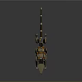 Futuristic Robot Dog With Mechanical Legs Red Glowing Eyes And Orange Accents