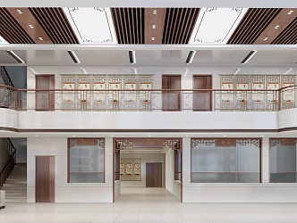 New Chinese Hospital Hall 3d model