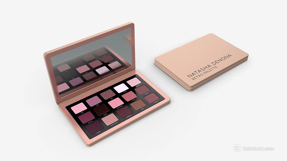 Eyeshadow Palette with Multiple Colorful Shades Open Design Sleek Nude Case for Daily Makeup Use 3d model 