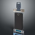 Clear Acrylic Daily Use Organizer With Black Panel Top Clip And Blue Strip