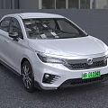 White Honda Sedan With Modern Exterior Design And Green License Plate