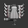 Modern engine racing engine 3d model