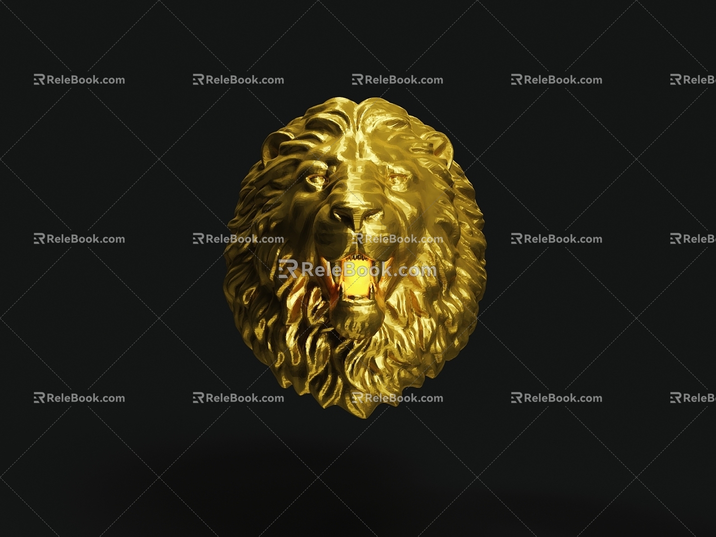 Lion Head Ring Lion Heart Ring Ring Jewelry 3d model