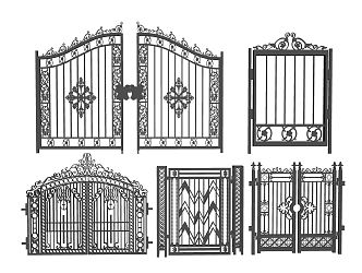 European-style gate 3d model