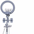 Projection Monitoring System For Live Clothing Streaming With Female Host And Ring Light