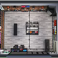 Modern Clothing Store Interior With Fashion Apparel Display Racks And Merchandise Shelves