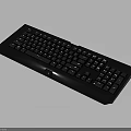 Modern Black Computer Keyboard With Numeric Keypad For Office And Home Use 3d model