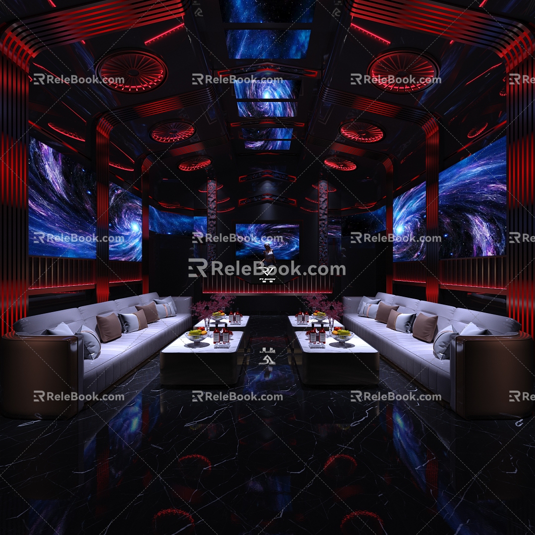 Modern KTV Entertainment Space 3d model