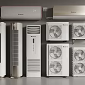 Different Styles Of Air Conditioners And Fans Including Wall Mounted Floor Standing And Tower Models