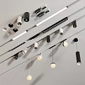 Contemporary Track Mounted Recessed Lights And Spotlights Black White Various Styles