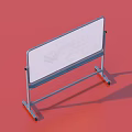 Portable Whiteboard With Metal Stand And Wheels For Home Office