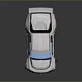Silver Concept Pickup Truck with Blue Windshield and Orange Rims Modern Aerodynamic Exterior Design