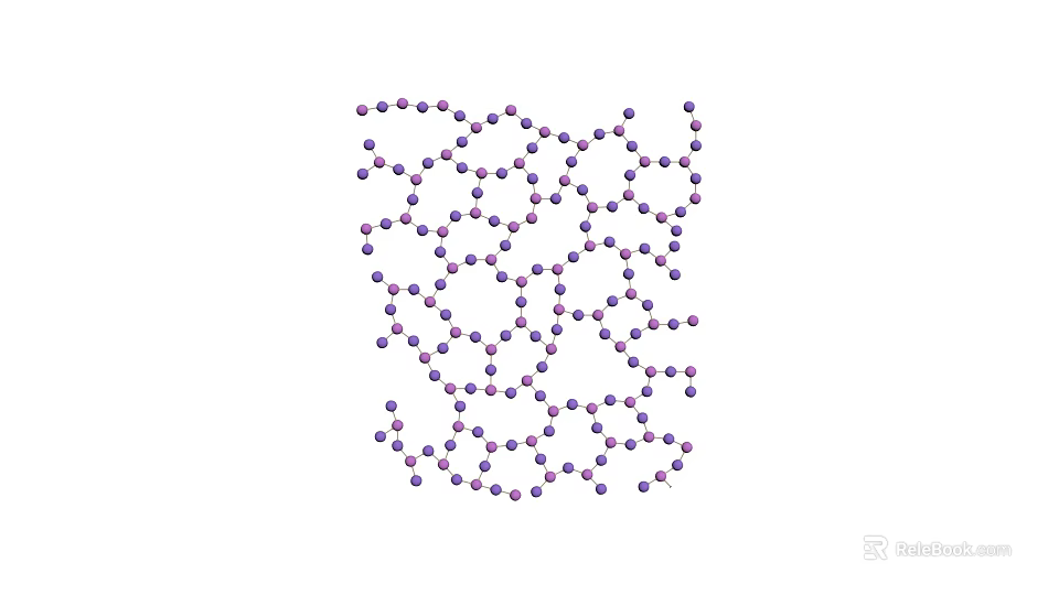 Decorative Ornament Set with Purple Beads in Interconnected Mesh Design for Home Decor 3d model 