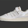 White Casual Leather Sneakers With Velcro Straps And Laces For Everyday Wear