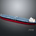 Large 3D Ship Model With Blue Deck Red Hull And White Superstructure Design 3d model