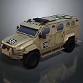 FBI Tactical Tank in Khaki Color Featuring Modern Design and Enforcement Equipment