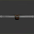 Traditional Handcrafted Crossbow With Wooden Body Blue Bowstring And Metal Trigger