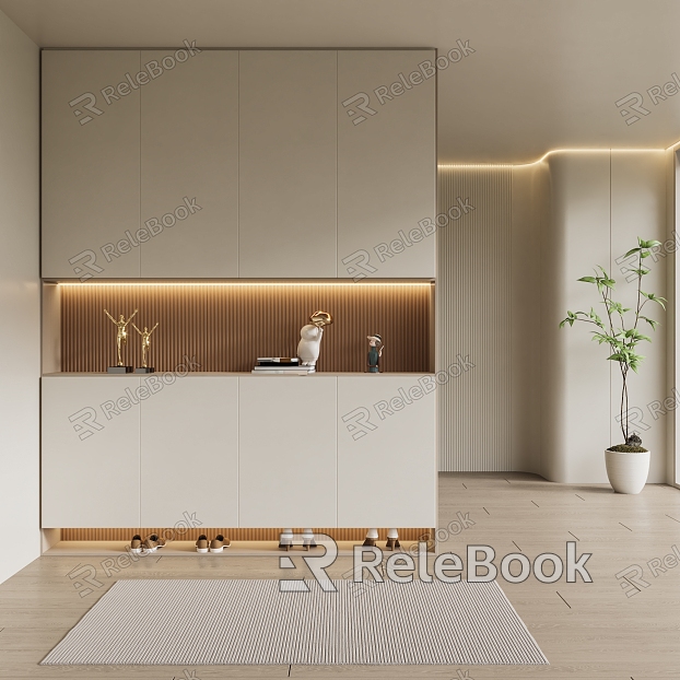 modern shoe cabinet cream porch partition wardrobe model