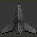 Heavy Duty Metal Triangular Pyramid With Textured Surface And Top Ring