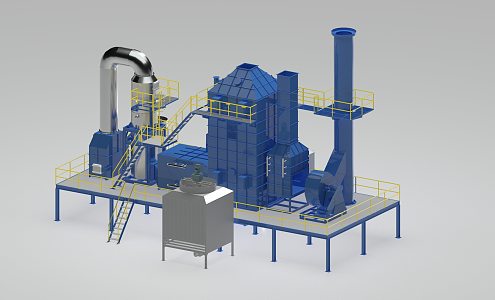 Industrial environmental protection equipment 3d model