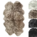 Square Fur Rug with Soft Fur Material in Multiple Colors for Home Decor