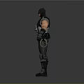 Man Wearing Batman Costume With Armored Suit Bat Symbol And Tactical Gear