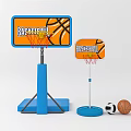 Kids and Adult Basketball Hoop Sports Equipment with Adjustable Stand and Balls