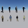 Modern Characters Business Men Combination 3d model