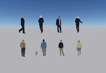 Modern Characters Business Men Combination 3d model
