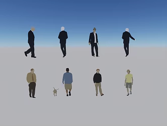 Modern Characters Business Men Combination 3d model