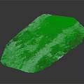 Snow Covered Terrain Model With Rocky Outcrops And Green Vegetation Features