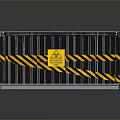 Black Storage Container With Yellow Black Warning Stripes For Living Supplies