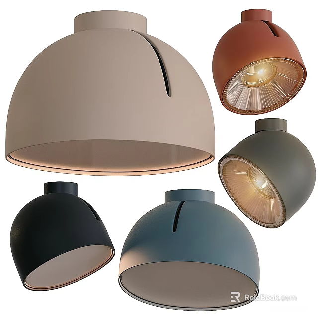 Modern Ceiling Lights With Multiple Colors And Hemispherical Design For Home Decor 3d model 