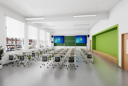 Modern Classroom II 3d model