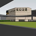 Modern Super Mall Building Exterior With Surrounding Greenery And Multi Storey Structure