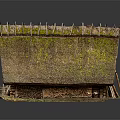Traditional Log Cabin With Moss Covered Thatch Roof Log Walls Small Chairs And Tools