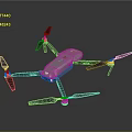 Professional Quadcopter Drone With Four Black Propellers And Gray Body