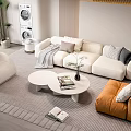 Modern Sofa Coffee Table Combination Sofa Coffee Table 3d model