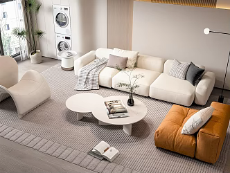 Modern Sofa Coffee Table Combination Sofa Coffee Table 3d model