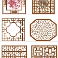 New Chinese-style openwork window 3d model