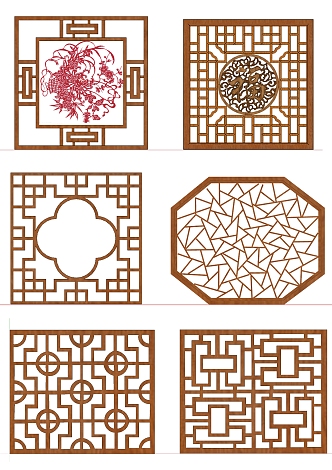 New Chinese-style openwork window 3d model