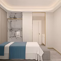 Modern Hair Salon Interior With Round Ceiling Light Marble Floors Salon Chairs And Mirrors
