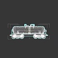 Railway Tank Train With White Body And Metal Wheels For Cargo Transport