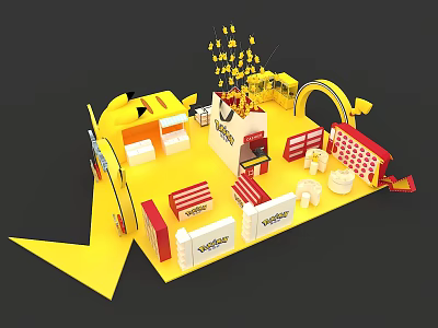 Modern pop-up shop Pokemon pop-up shop 3d model