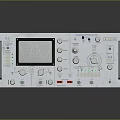 Vintage Blue Electronic Oscilloscope With Knobs Buttons And Waveform Screen
