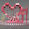 Romantic Love Theme Decoration With Heart Shaped Structure And 520 Number