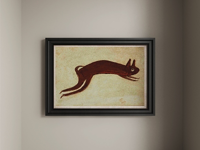 Antique Style Abstract Hanging Painting Retro Abstract 3d model